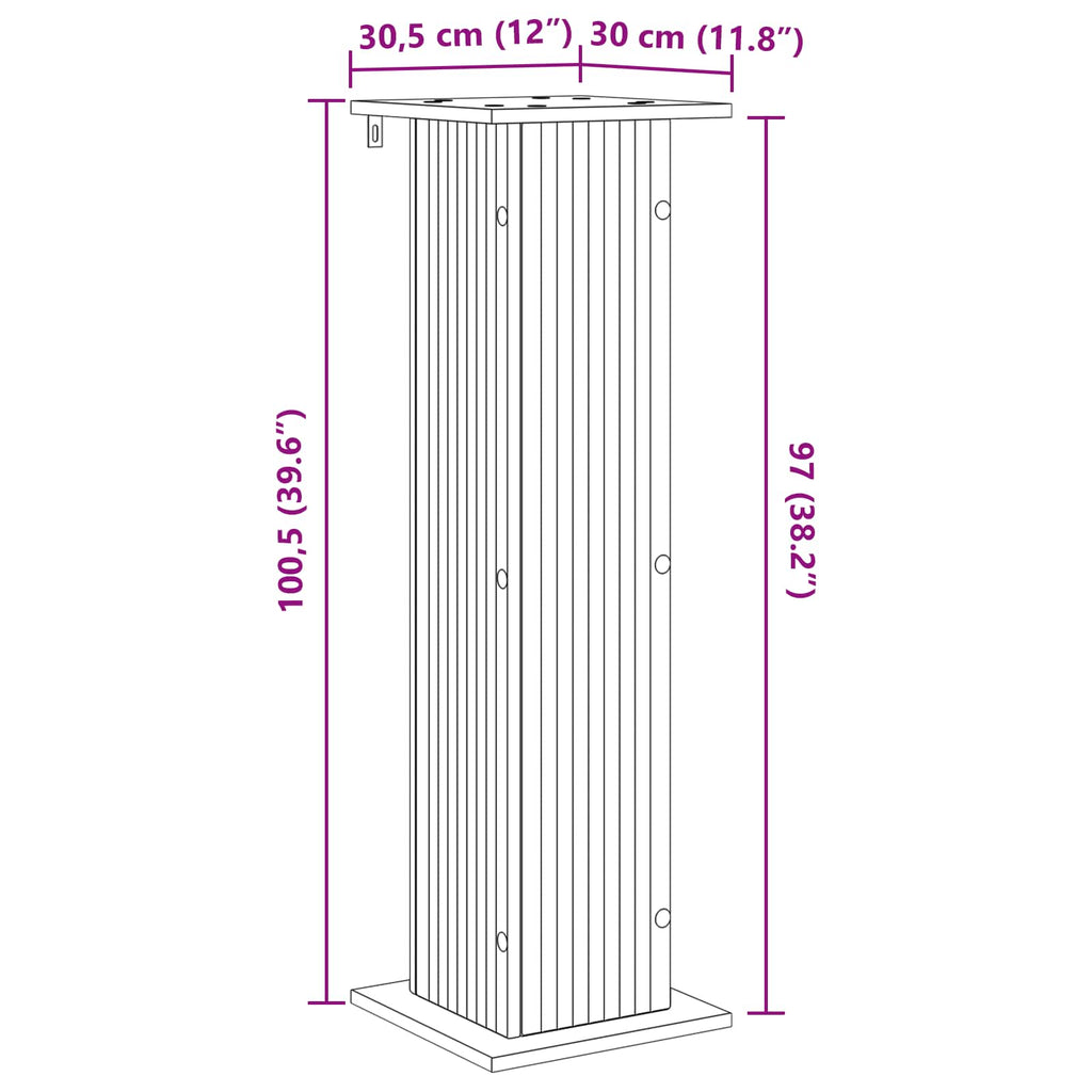Soporte de plantas 2 pcs 30,5 x 30 x 100,5 cm