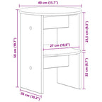 Armario auxiliar Gris Sonoma Ø40 x 50 cm Madera de ingeniería