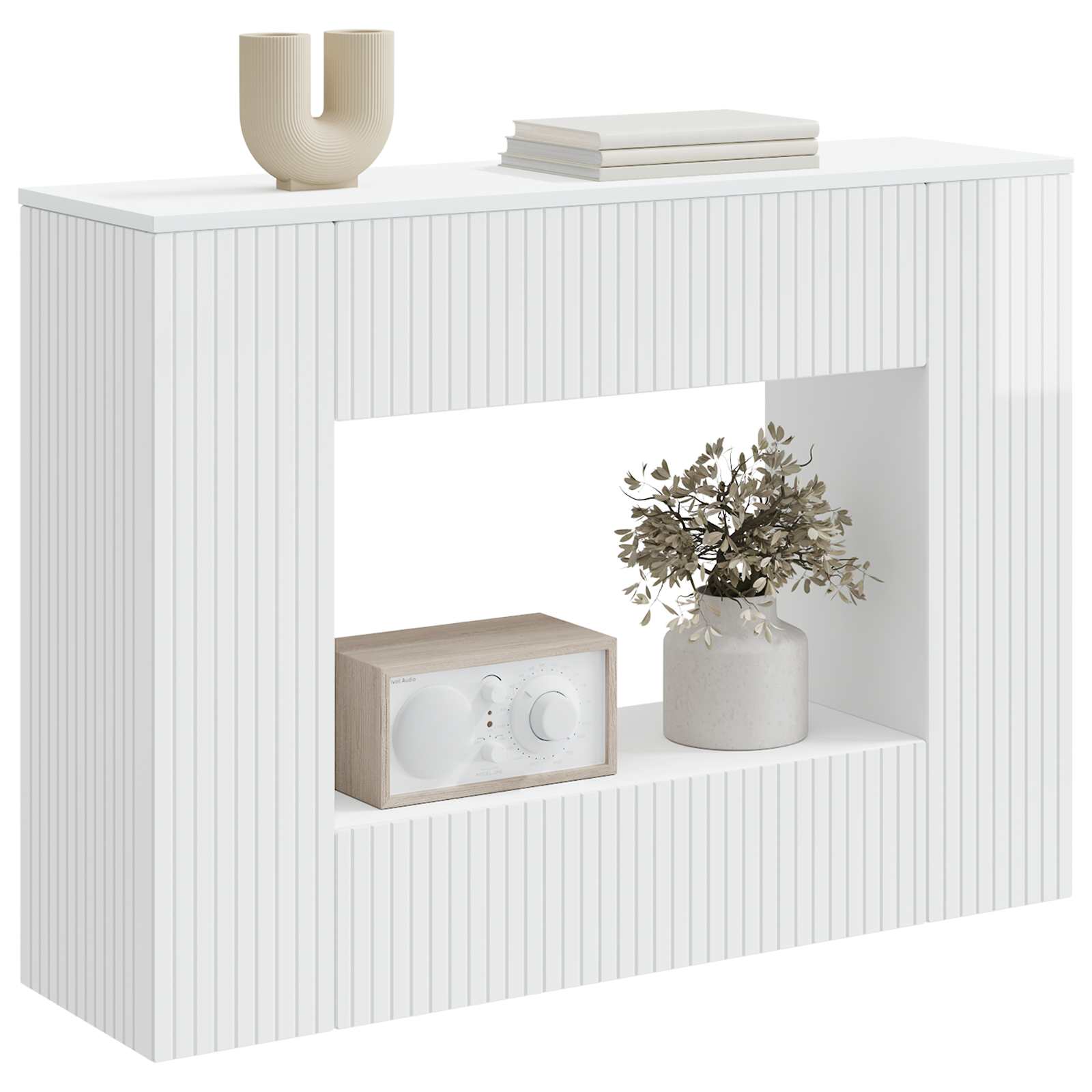 Mesa Consola Alto Brillo 101 x 29 x 74 cm Madera de ingeniería