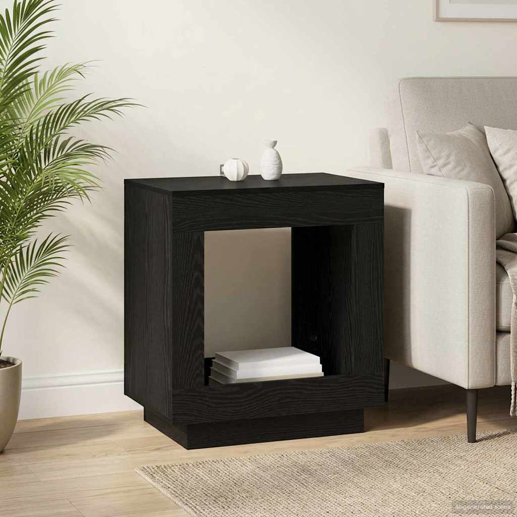 Mesa lateral Roble Negro 60 x 40 x 65 cm Madera de ingeniería