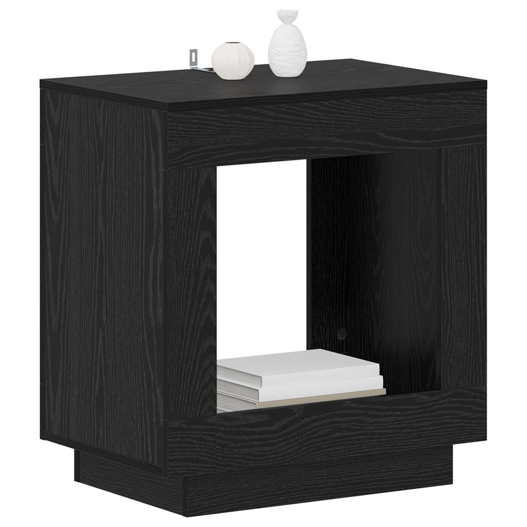 Mesa lateral Roble Negro 60 x 40 x 65 cm Madera de ingeniería