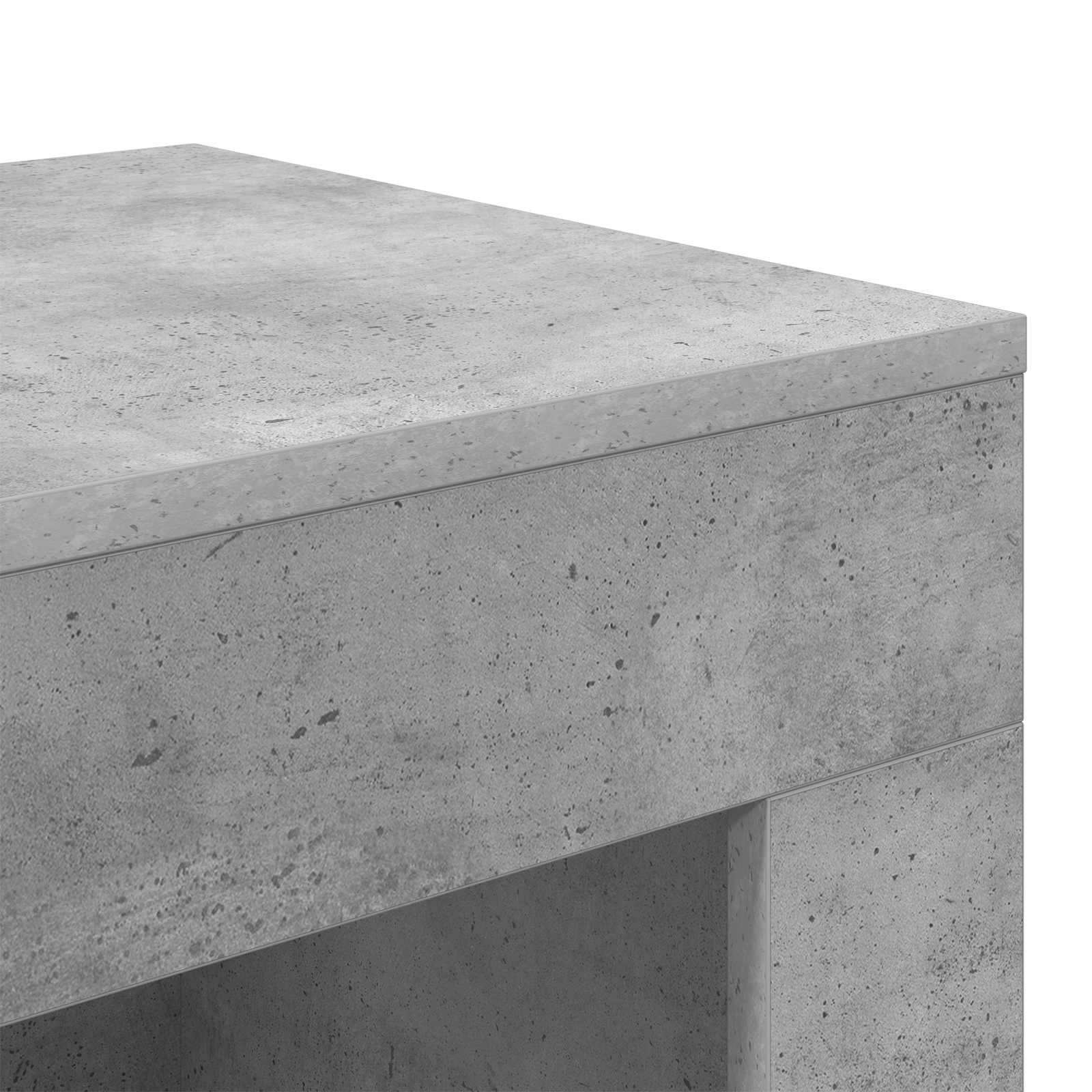 Mesa lateral Gris Hormigón 60 x 40 x 65 cm Madera de ingeniería