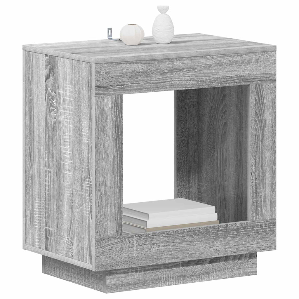 Mesa lateral Gris Sonoma 60 x 40 x 65 cm Madera de ingeniería