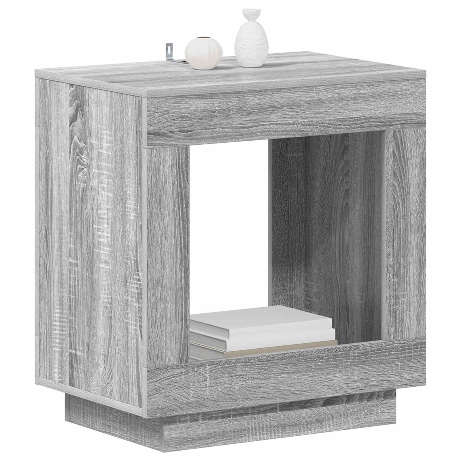 Mesa lateral Gris Sonoma 60 x 40 x 65 cm Madera de ingeniería