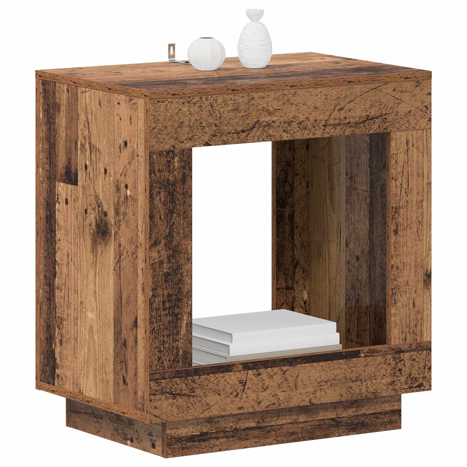 Mesa lateral Madera envejecida 60 x 40 x 65 cm