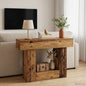 Mesa consola moderna con estante 101x30x74 cm