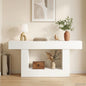 Mesa consola moderna con estante 101x30x74 cm