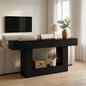 Mesa consola moderna con estante 101x30x74 cm