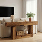 Mesa consola moderna con estante 101x30x74 cm