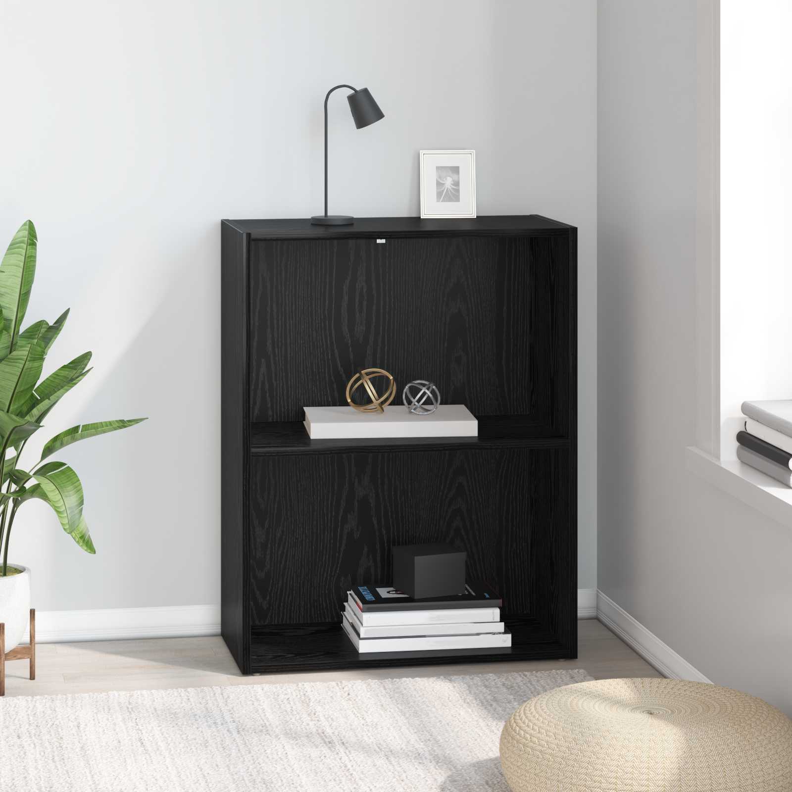 Estante de libros Roble Negro 40 x 30 x 114 cm