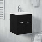 Mueble de lavabo con puerta Gris Concreto Madera de ingeniería