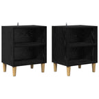 Mueble cama 2 pcs Roble Negro 40 x 30 x 50 cm