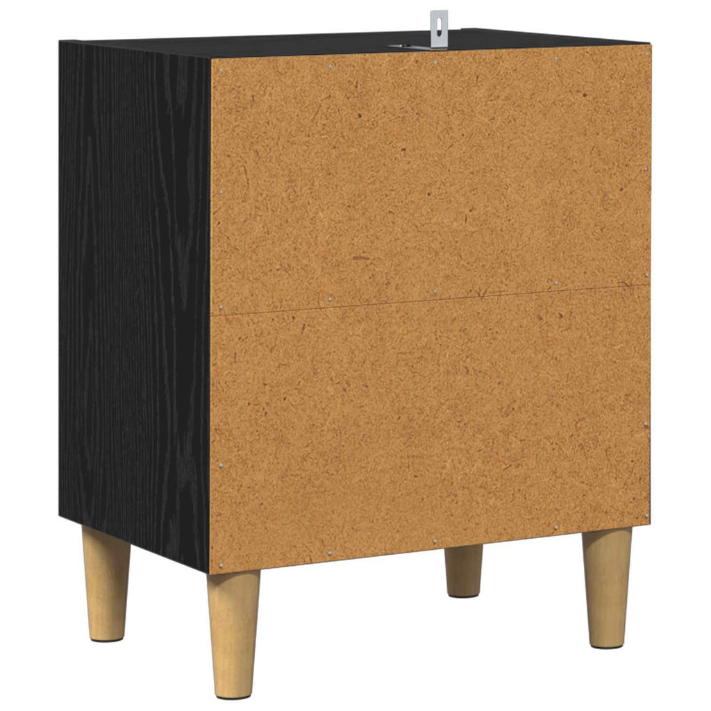 Mueble cama 2 pcs Roble Negro 40 x 30 x 50 cm