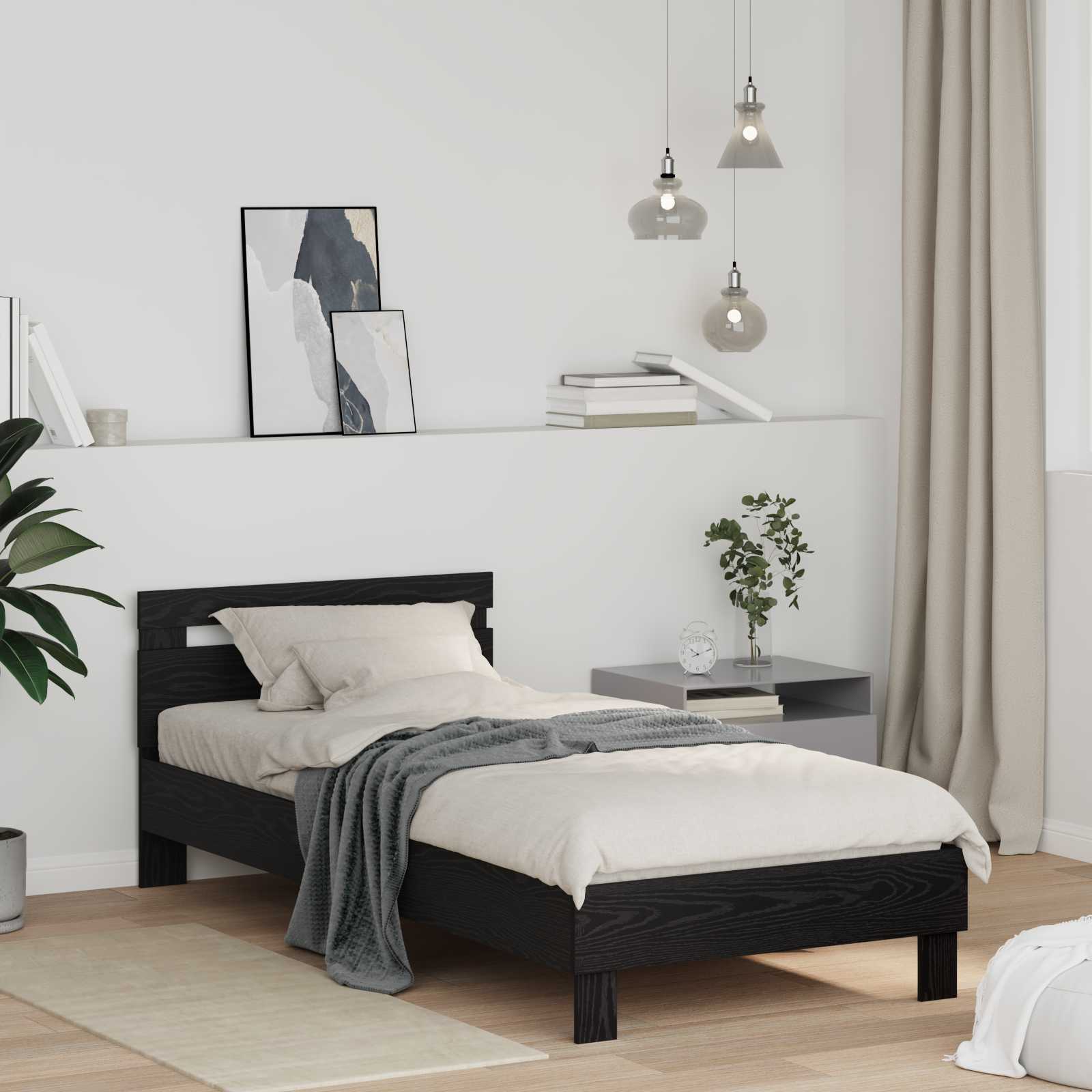 Kids' Bed with Headboard Cream 80 x 200 cm Bouclé