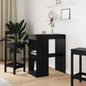 Mesa de Bar con estante Roble Negro 90 x 47.5 x 103.5 cm