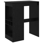 Mesa de Bar con estante Roble Negro 90 x 47.5 x 103.5 cm