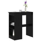 Mesa de Bar con estante Roble Negro 90 x 47.5 x 103.5 cm
