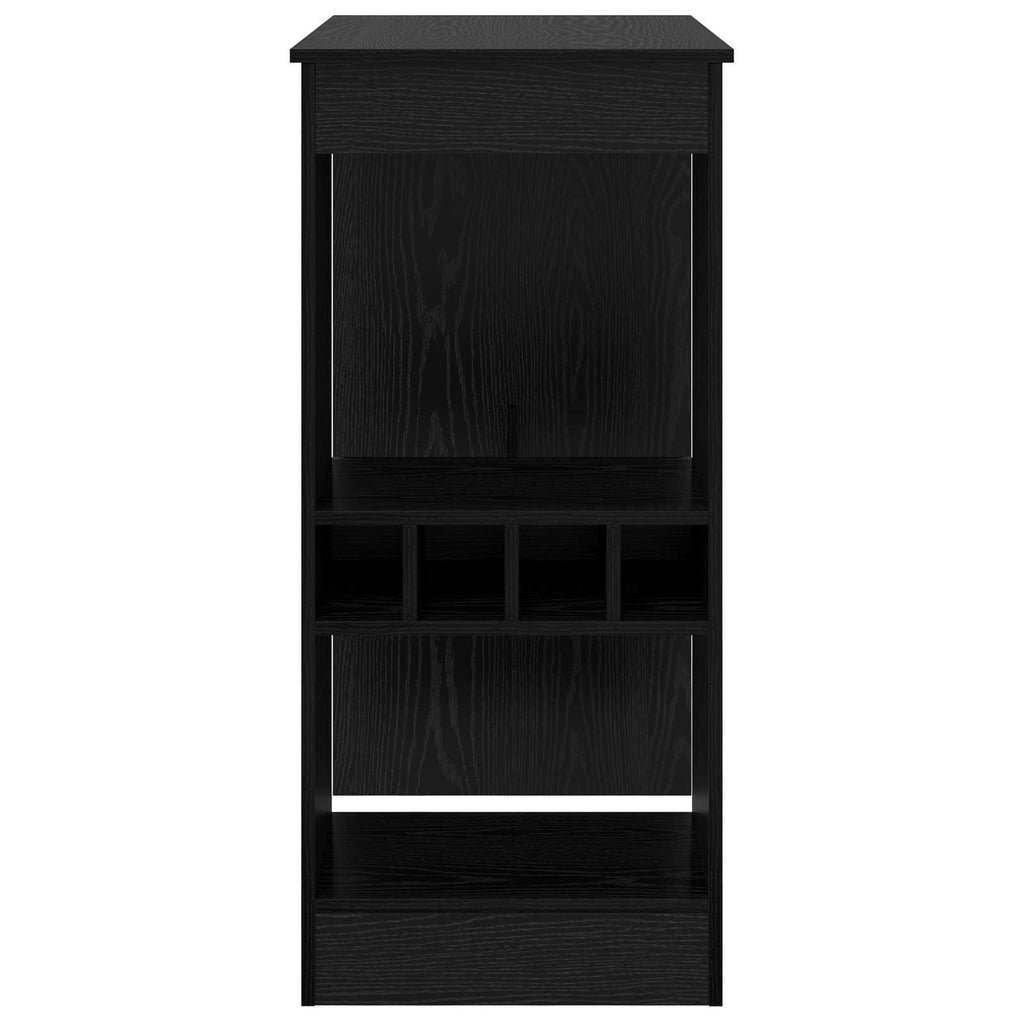 Mesa de Bar con estante Roble Negro 90 x 47.5 x 103.5 cm