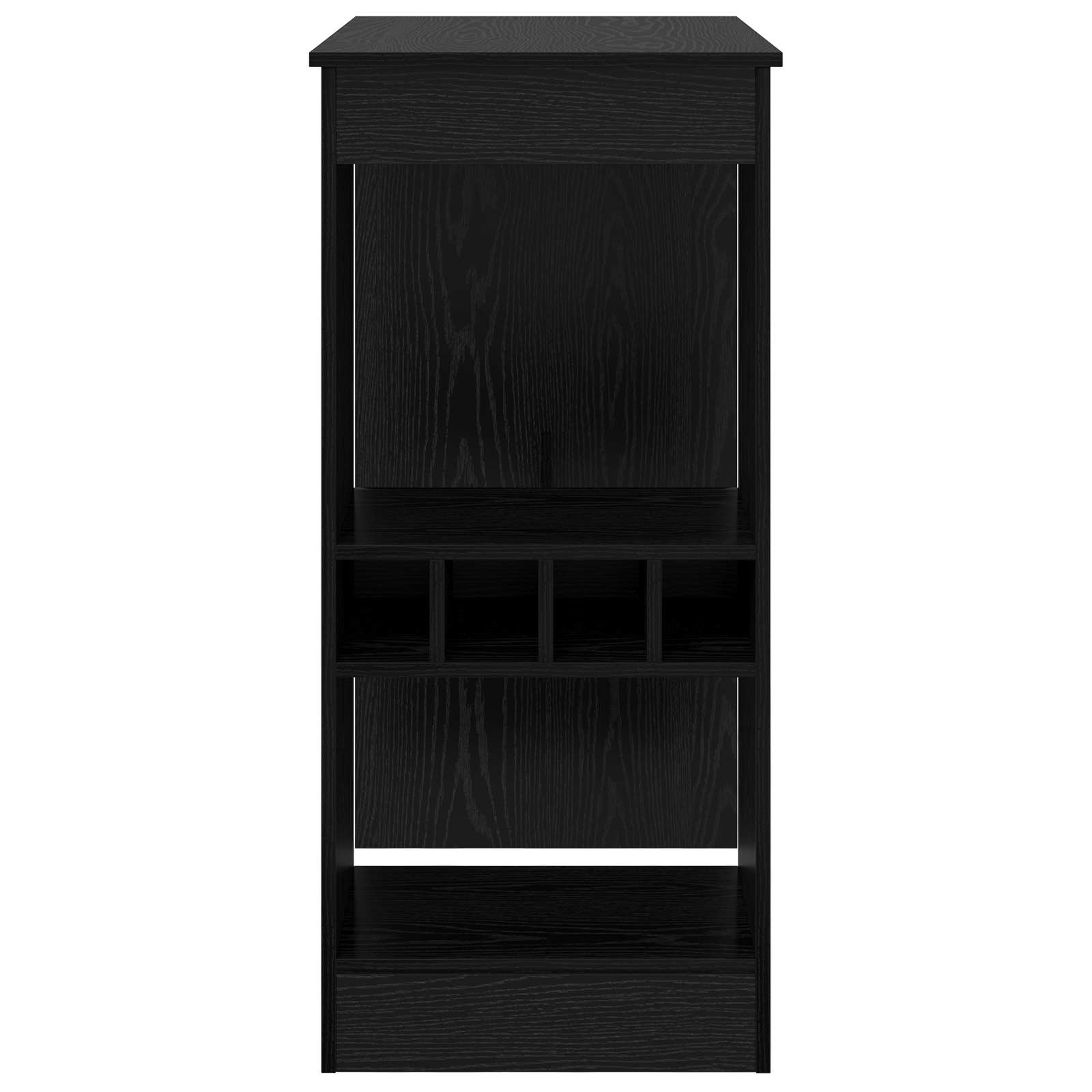 Mesa de Bar con estante Roble Negro 90 x 47.5 x 103.5 cm