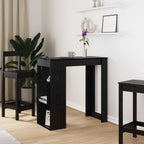 Mesa de Bar con estante Roble Negro 102 x 50 x 103,5 cm