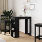 Mesa de Bar con estante Roble Negro 102 x 50 x 103,5 cm