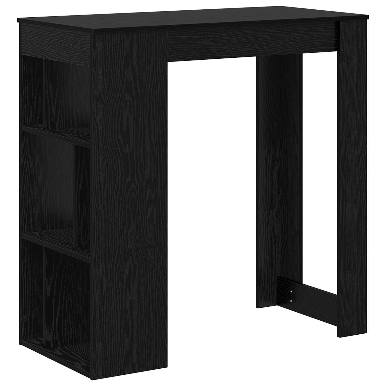 Mesa de Bar con estante Roble Negro 102 x 50 x 103,5 cm