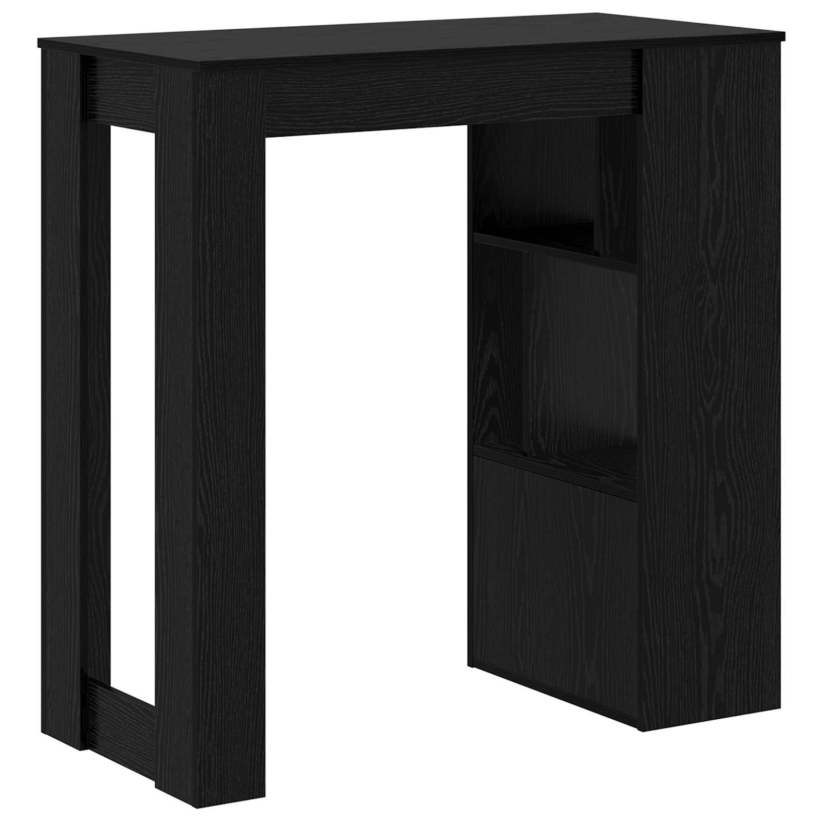 Mesa de Bar con estante Roble Negro 102 x 50 x 103,5 cm
