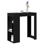 Mesa de Bar con estante Roble Negro 102 x 50 x 103,5 cm