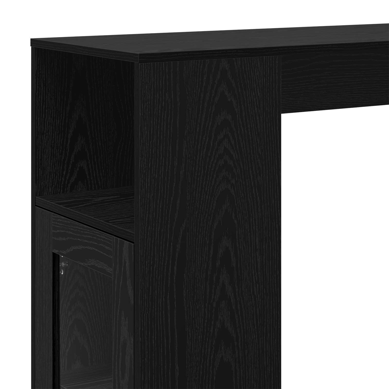 Mesa de Bar con estante Roble Negro 101 x 40 x 103,5 cm