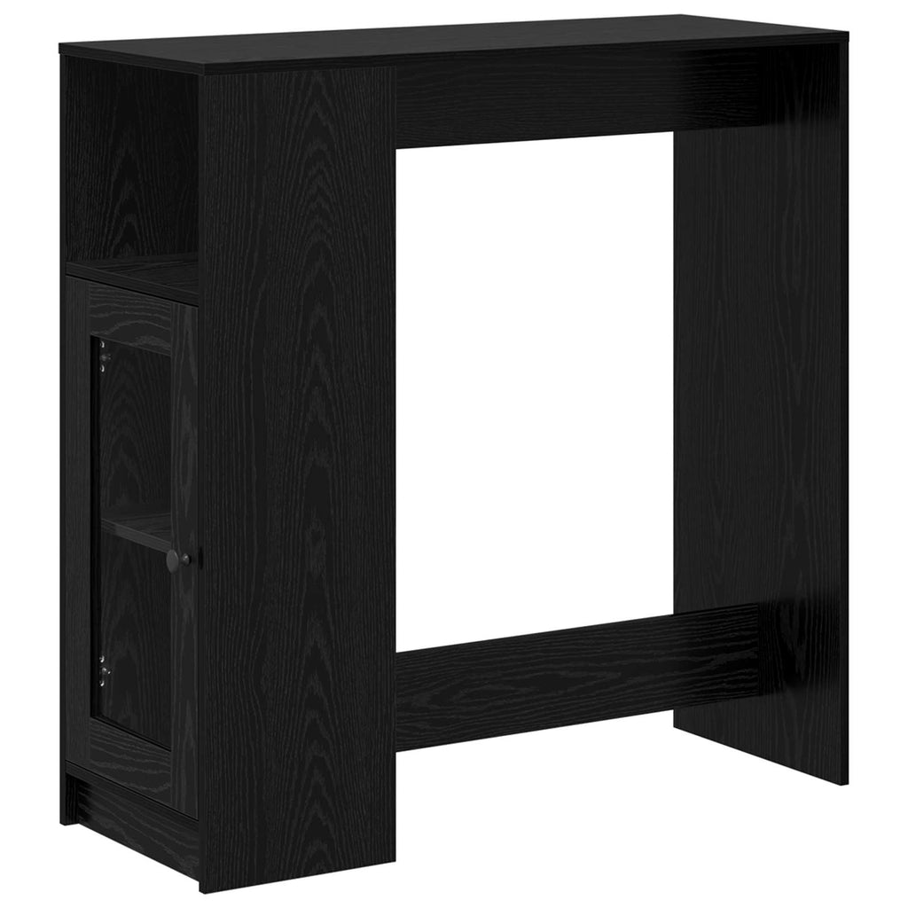 Mesa de Bar con estante Roble Negro 101 x 40 x 103,5 cm