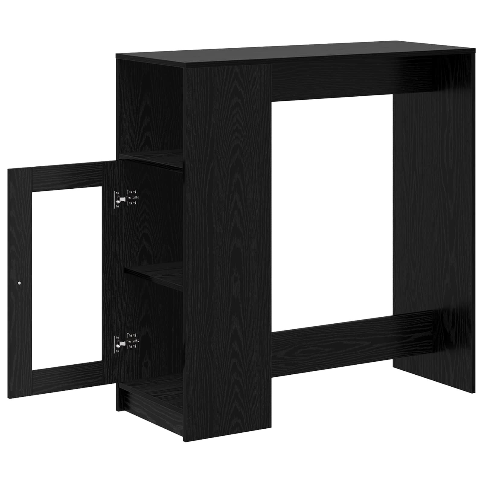 Mesa de Bar con estante Roble Negro 101 x 40 x 103,5 cm