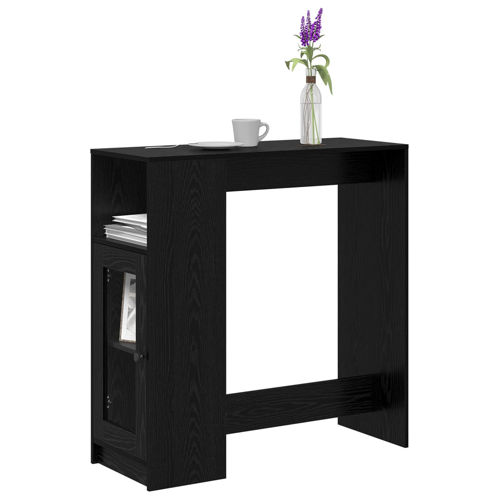 Mesa de Bar con estante Roble Negro 101 x 40 x 103,5 cm