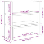 Soporte de Escritorio para Monitor Roble Negro 40 x 17 x 41 cm