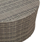 Mesa de Café para Exterior Gris Ø 68 x 30 cm ratán sintético