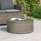 Mesa de Café para Exterior Gris Ø 68 x 30 cm ratán sintético