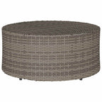 Mesa de Café para Exterior Gris Ø 68 x 30 cm ratán sintético