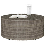 Mesa de Café para Exterior Gris Ø 68 x 30 cm ratán sintético