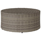Mesa de Café para Exterior Gris Ø 68 x 30 cm ratán sintético