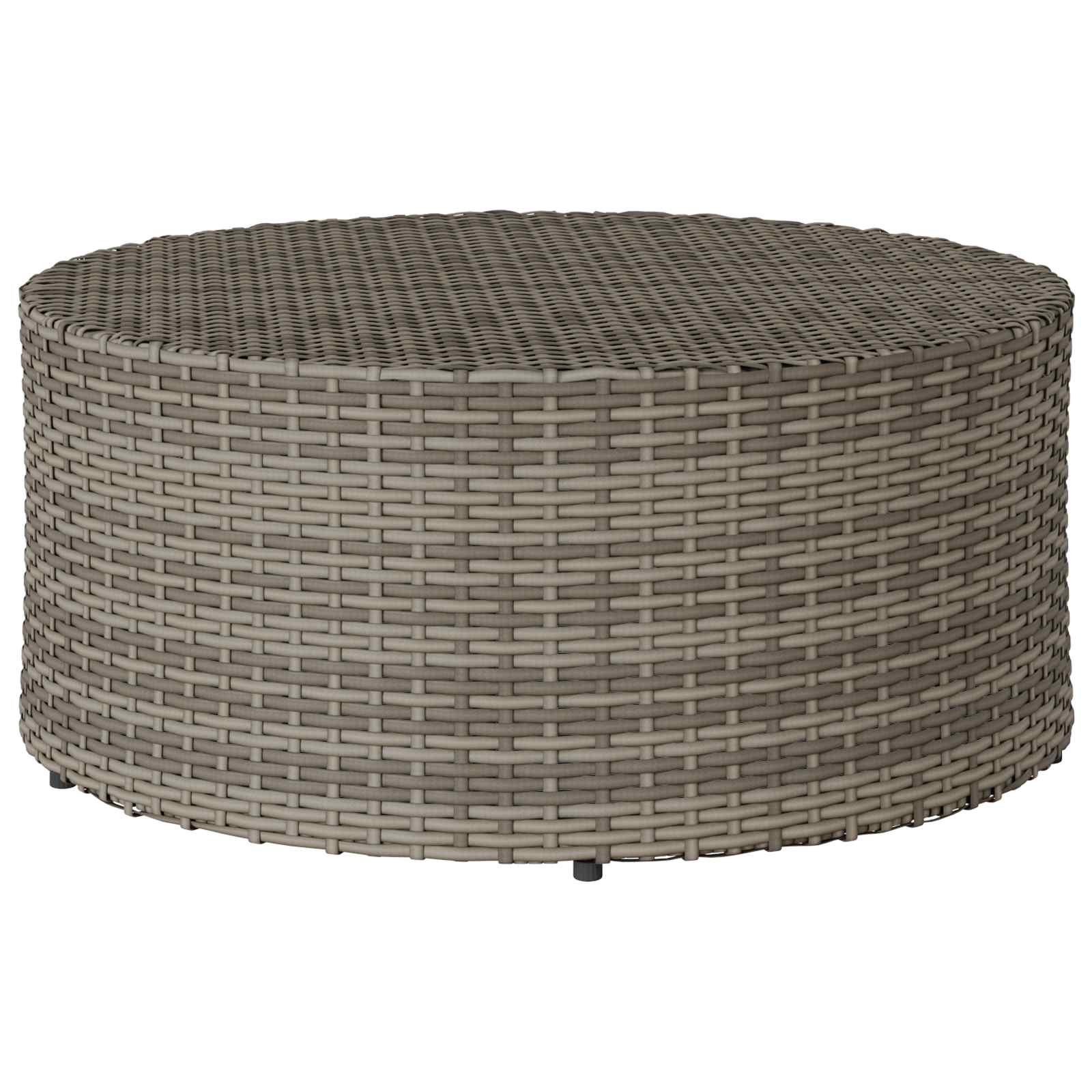 Mesa de Café para Exterior Gris Ø 68 x 30 cm ratán sintético