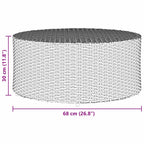 Mesa de Café para Exterior Gris Ø 68 x 30 cm ratán sintético