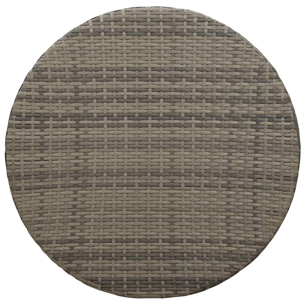 Mesa de Café para Exterior Gris Ø 68 x 30 cm ratán sintético
