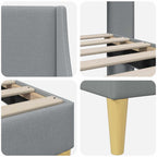 Estructura de cama con cabecera placa de conexión