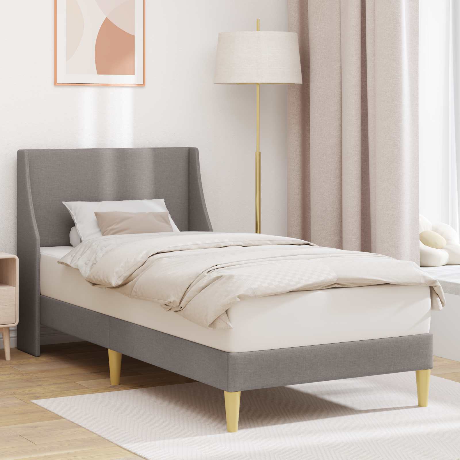 Estructura de cama con cabecera placa de conexión