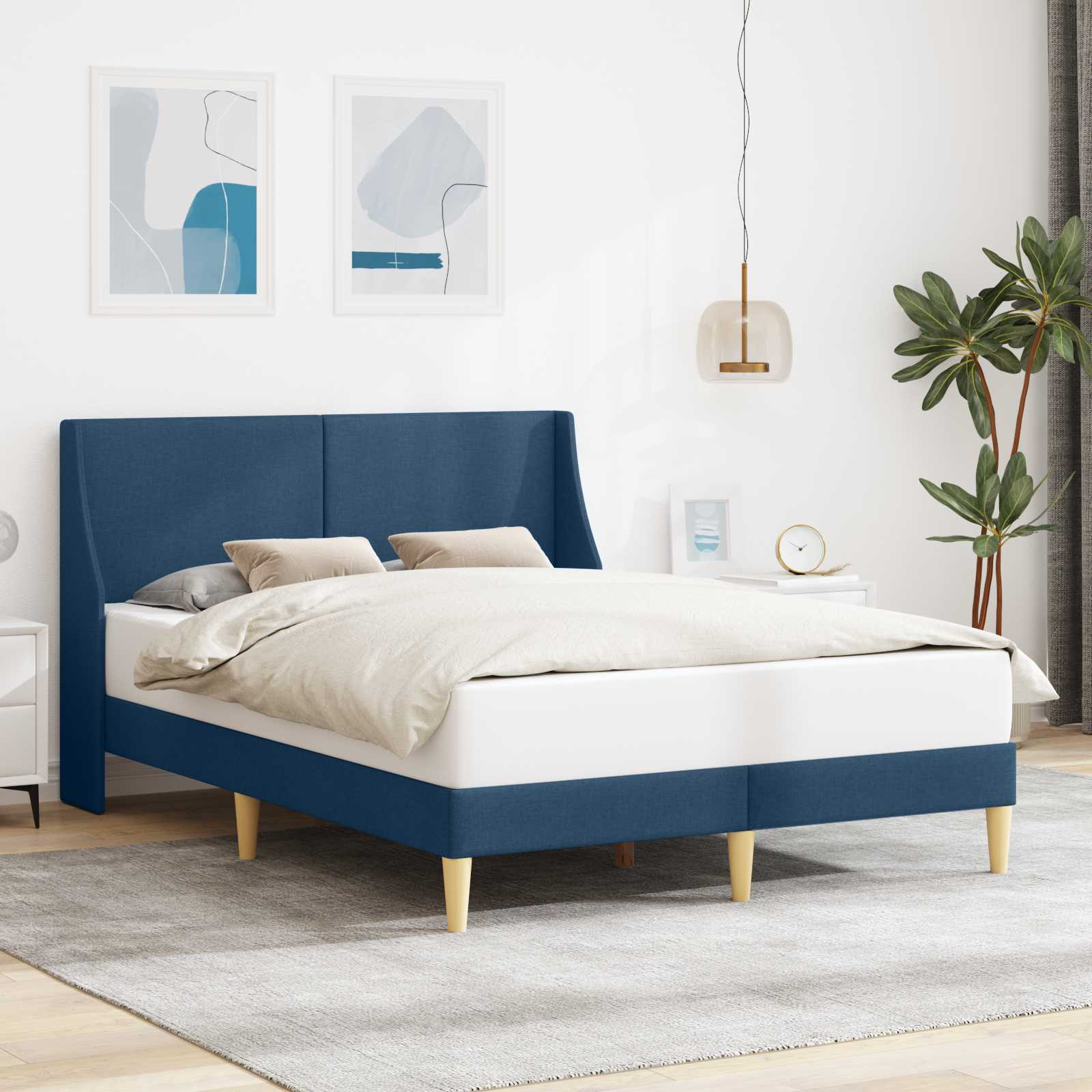 Estructura de cama con cabecera placa de conexión