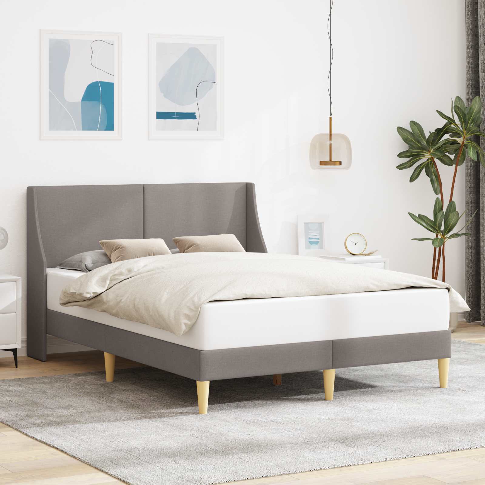 Estructura de cama con cabecera placa de conexión