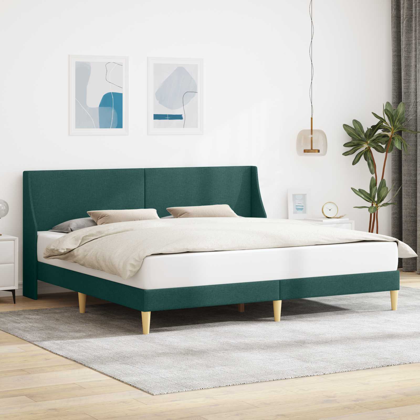 Estructura de cama con cabecera placa de conexión