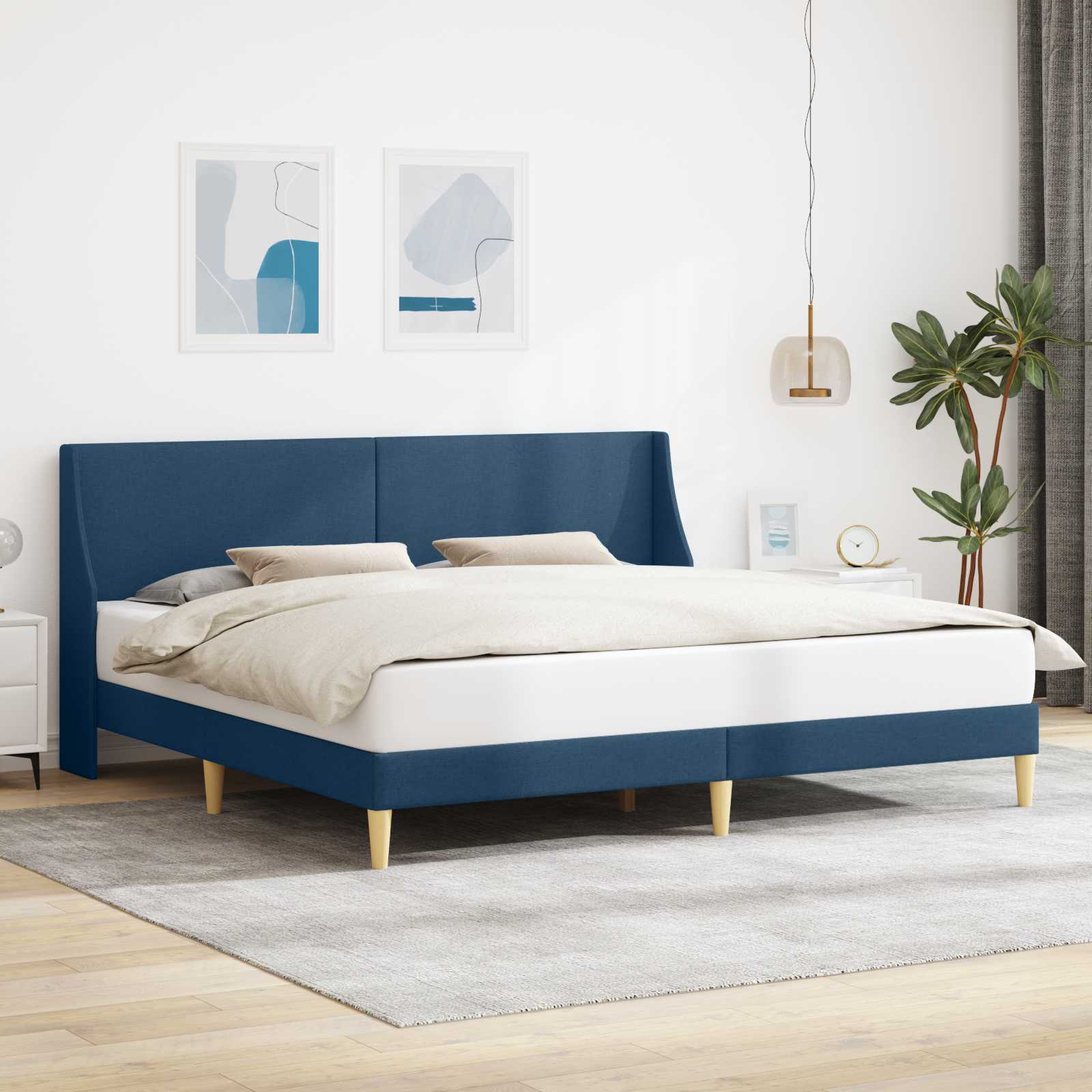 Estructura de cama con cabecera placa de conexión