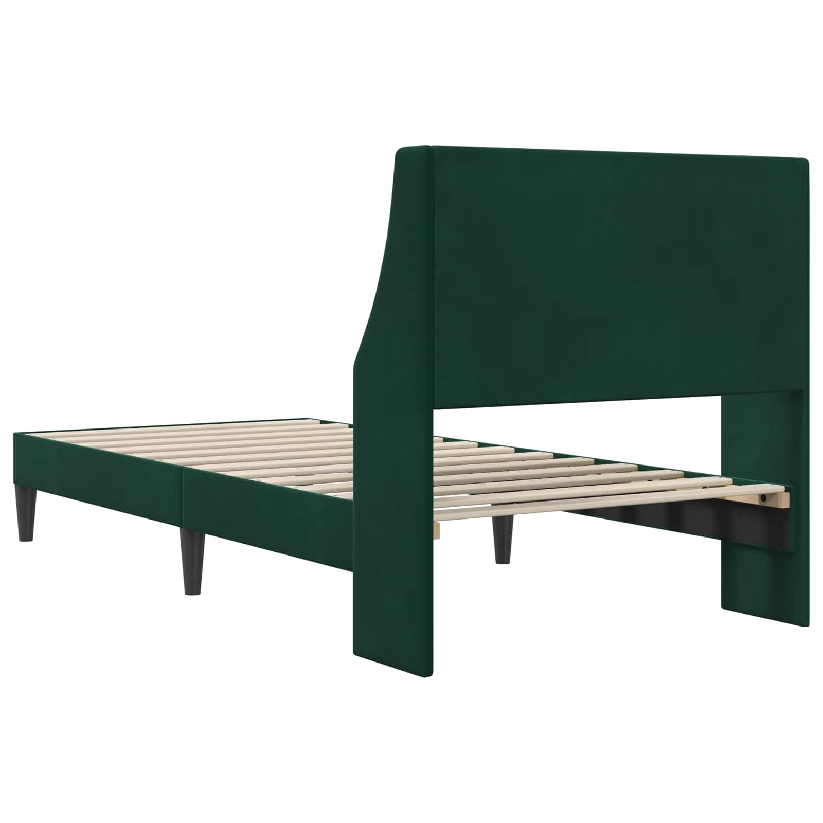 Estructura de cama Verde oscuro 100 x 200 cm Terciopelo