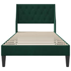 Estructura de cama Verde oscuro 100 x 200 cm Terciopelo