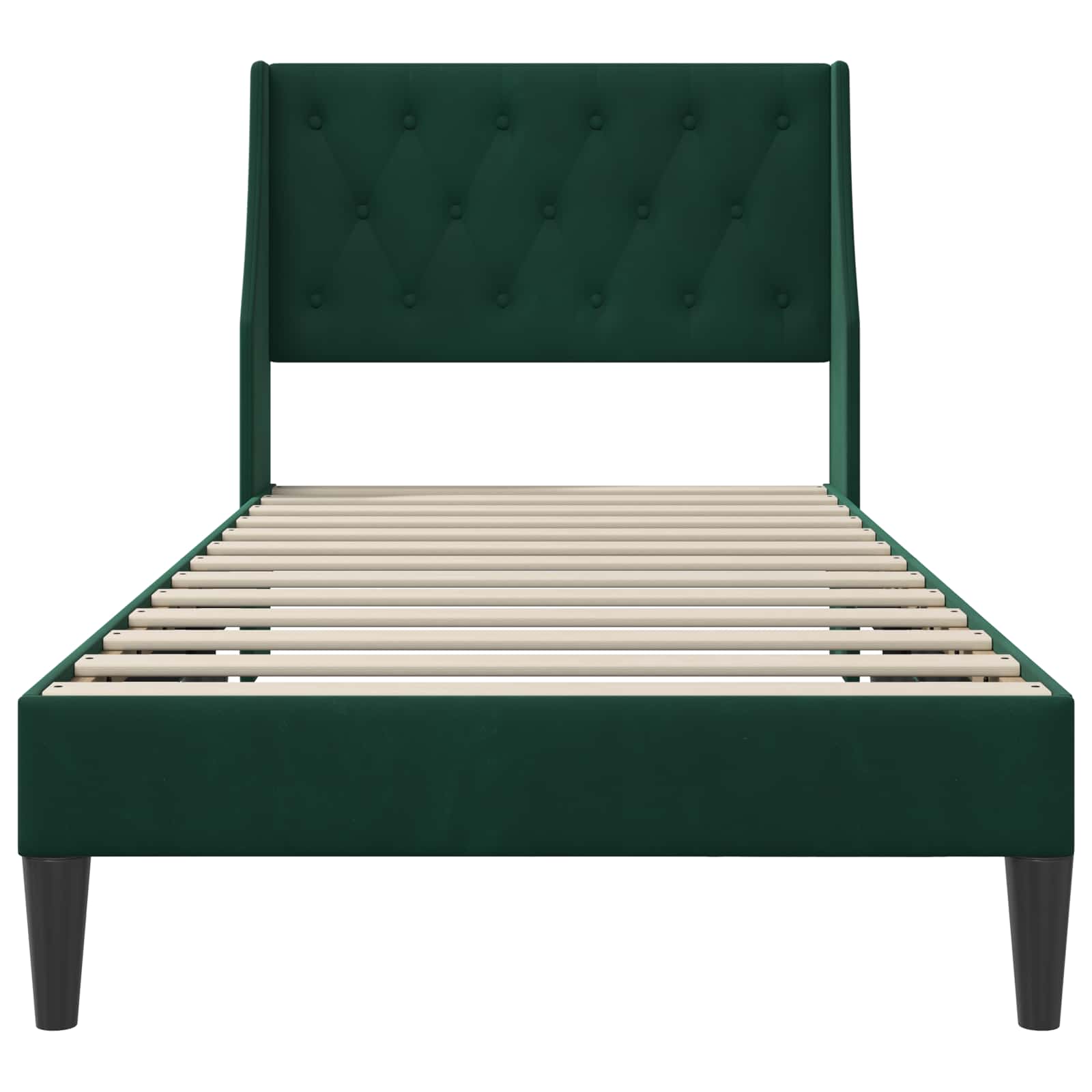 Estructura de cama Verde oscuro 100 x 200 cm Terciopelo